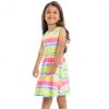 Dievčenské šaty BEE LOOP farebné prúžky