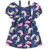Dievčenské šaty QUIMBY MAČKY modré