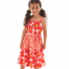 Dievčenské šaty UP BABY ALL ABOUT FLOWERS červené