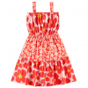 Dievčenské šaty UP BABY ALL ABOUT FLOWERS červené