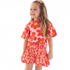 Dievčenská súprava UP BABY ALL ABOUT FLOWERS červená