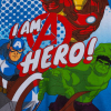 Chlapčenské pyžamo AVENGERS I AM HERO modré