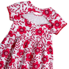 Dievčenské šaty KYLY KVETY bielo-červené