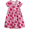 Dievčenské šaty KYLY KVETY bielo-červené