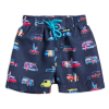 Chlapčenské kúpacie šortky LEMON BERET AUTA tmavo modré