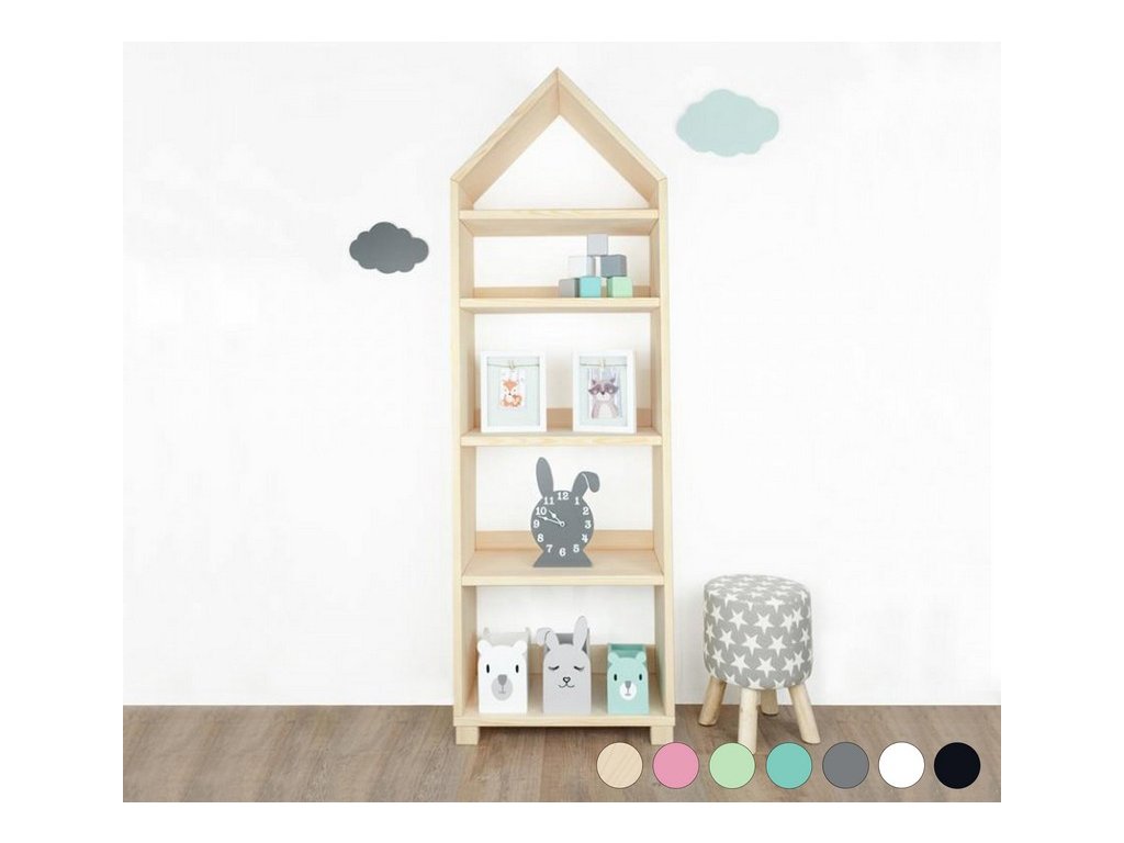 Wooden Shelved Bookcase City Tower For Children Rooms