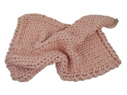 Chunky blanket - Gigantická ručně pletená deka z australské Merino vlny
