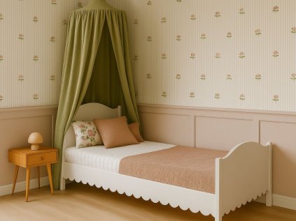24819 zavesny muselinovy baldachyn nad postylku i detskou postel