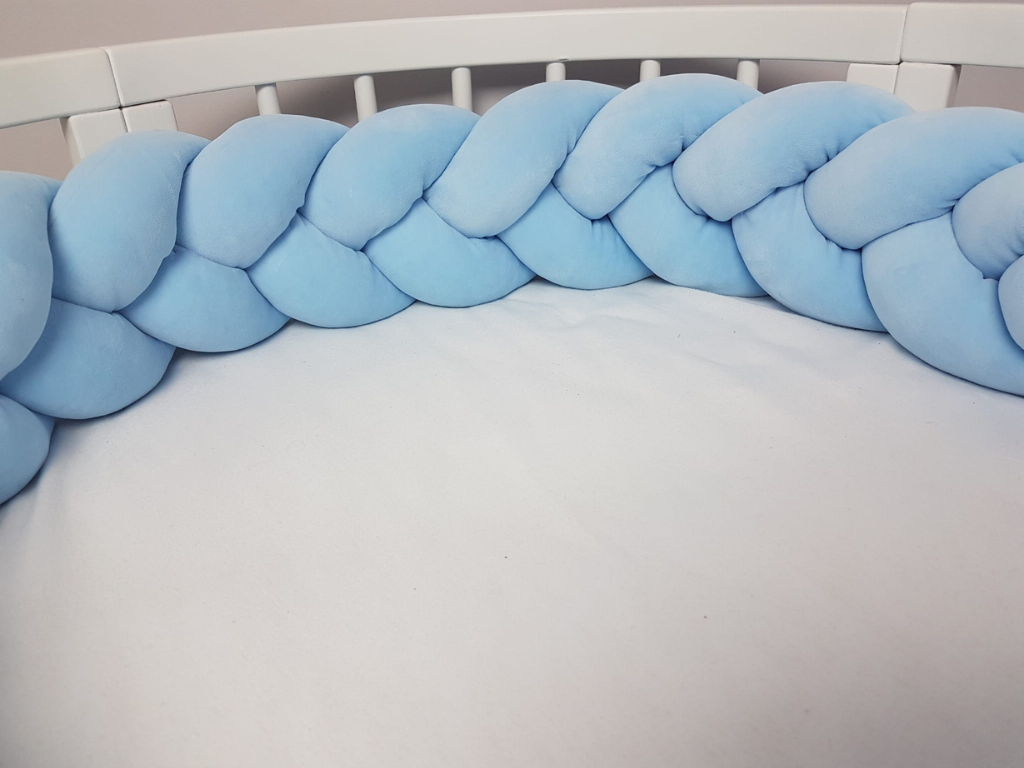 SenLove Mantinelã de protectie din catifea, împletitã în trei suvite Alegeti culoare: Cer albastru, Alegeti dimensiune: 420 cm