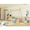 5B Children's wooden bed SAFE in the shape of teepee with bed guard DRAWER
