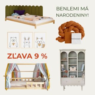 Oslávme spoločne narodeniny Benlemi 💚 Získavate až 9% ZĽAVU na detský nábytok, dekorácie aj textil. Urobte si radosť skôr,...