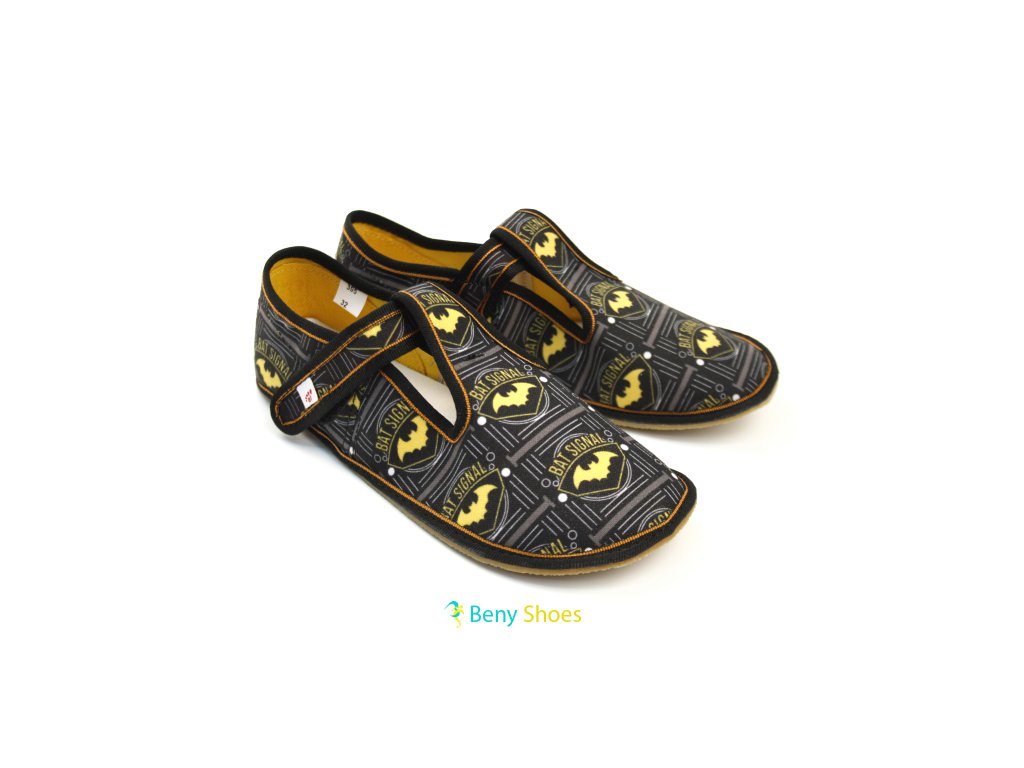 bačkory EF barfoot 395 BLACK SIGNAL pro kluky bačkory přezůvky papuče Benyshoes