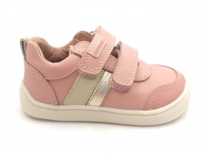 Protetika barefoot obuv boty kimberly pink pro holky dívčí Benyshoes beny shoes kožené nízké žůžové zlatá 3