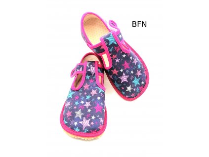 Beda bačkory hvězdy pro holky STAR BFN 170020W bačkory papuče přezůvky BFN