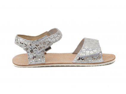 OK bare Stříbrná květinka model Mirrisa sandále pro holky Beny shoes barefoot