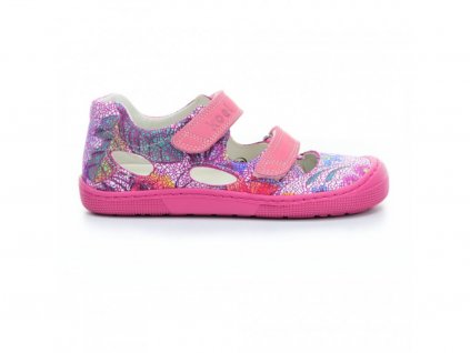 Koel4kids Dalila Fantasy Fuchsia Flowers barefoot sandálky Beny shoes 1