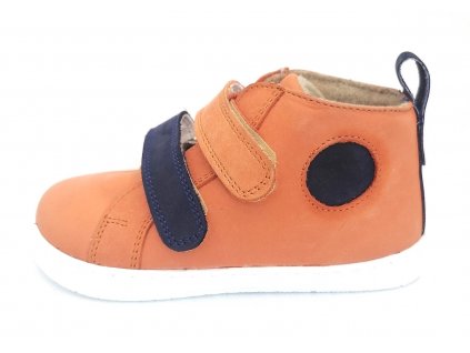 OK bare model Lime barva Orange barefoot kotníková obuv pro holky i kluky s vyteplením podzim Beny shoes