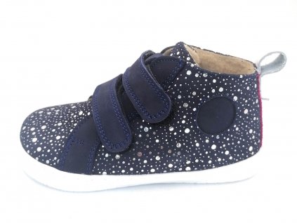OK bare model Lime barva navy silver barefoot kotníková obuv pro holky s vyteplením podzim Beny shoes