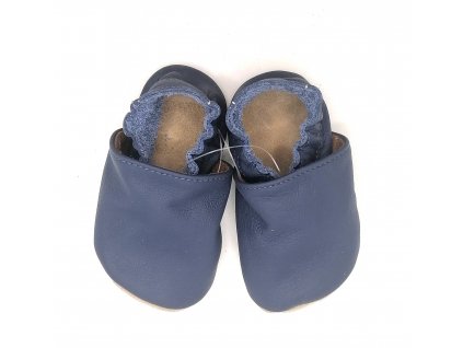 baBice barefoot capáčky modrá tmavá Beny Shoes první krůčky přezůvky