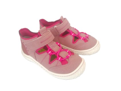 Ricosta Pepino Jerry pink sucre barefoot sandále pro holky úzká noha Beny Shoes