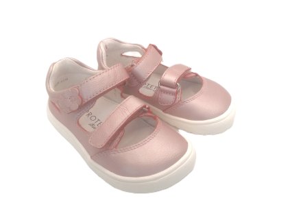 Protetika Pady Pink kožené sandále pro holky růžová s leskem Beny Shoes 3