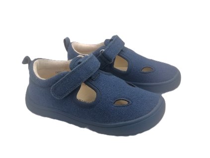 Protetika barefoot boty pro holky kluky bačkory papuče plátěnky EMES blue Beny Shoes 1