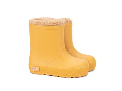 igor yogi borreguito amarillo zateplené holiny gumáky pro kluky pro holky Beny Shoes 1