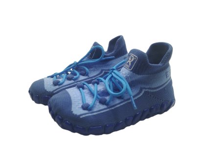 Eeree ponožkoboty modré s tkaničkou protiskluzová podrážka barefoot pro kluky Beny Shoes kopie