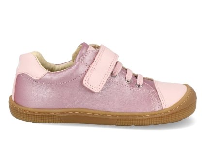 Koel barefoot DOMI pink metalic pro holky kožené boty 1