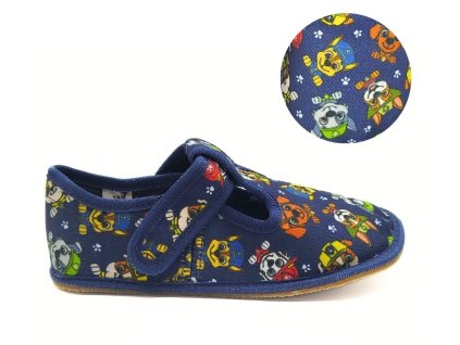 Bačkory EF Barefoot Navy Patrol (395) tlapková patrola 59