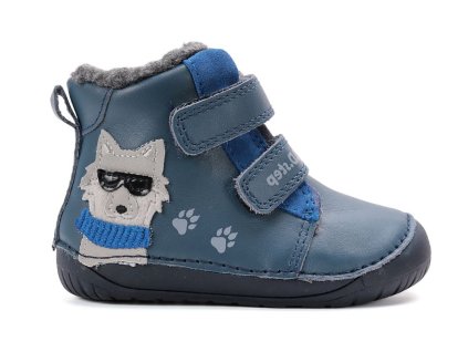 DD Step zimní barefoot boty s pejskem w070 52893 Beny Shoes 1