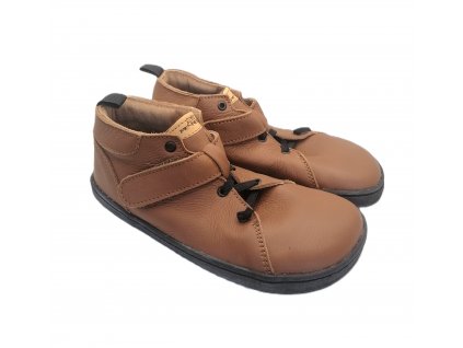 Pegres BF52 barefoot kožené kotníkové hnědé Beny Shoes