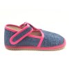 Beda barefoot bačkory BF Slim úzké Pink denim pro holky Beny Shoes 3