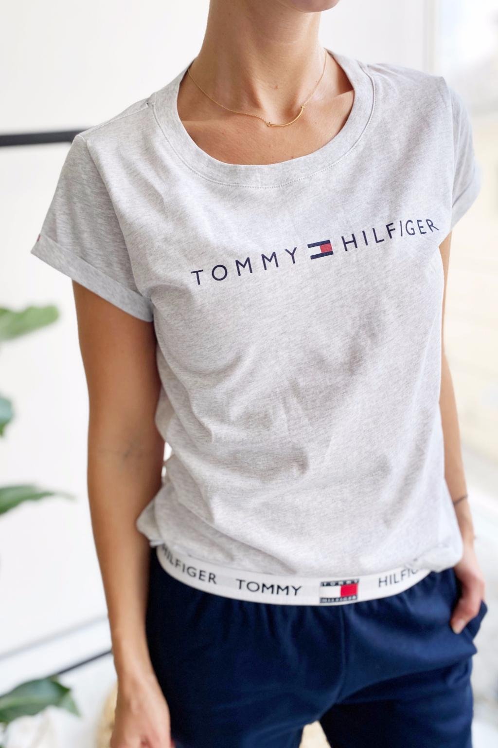Tommy Hilfiger Original tričko dámské - šedé - BePink.cz
