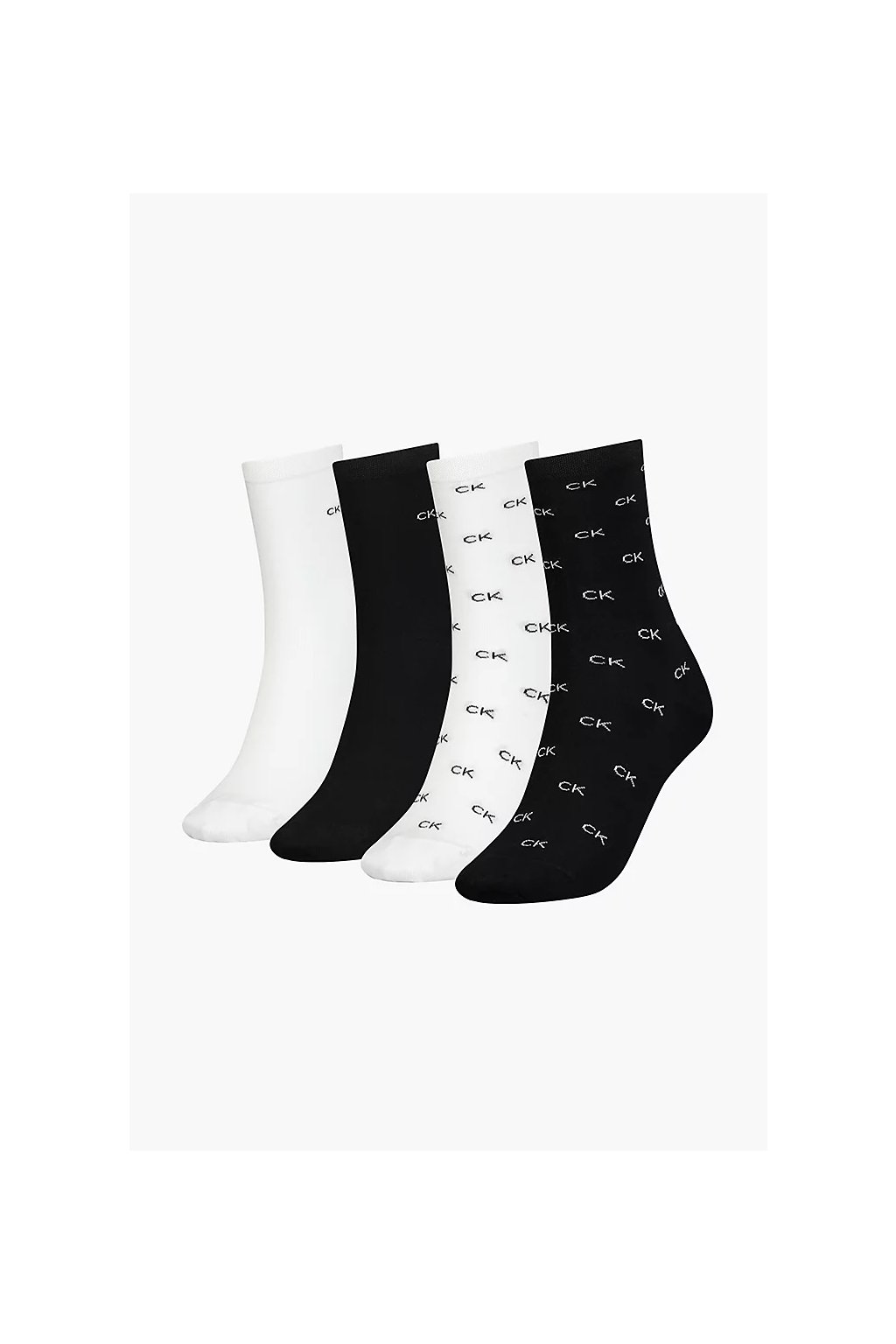 Calvin Klein 4 páry ponožek dámské  - bílá, černá