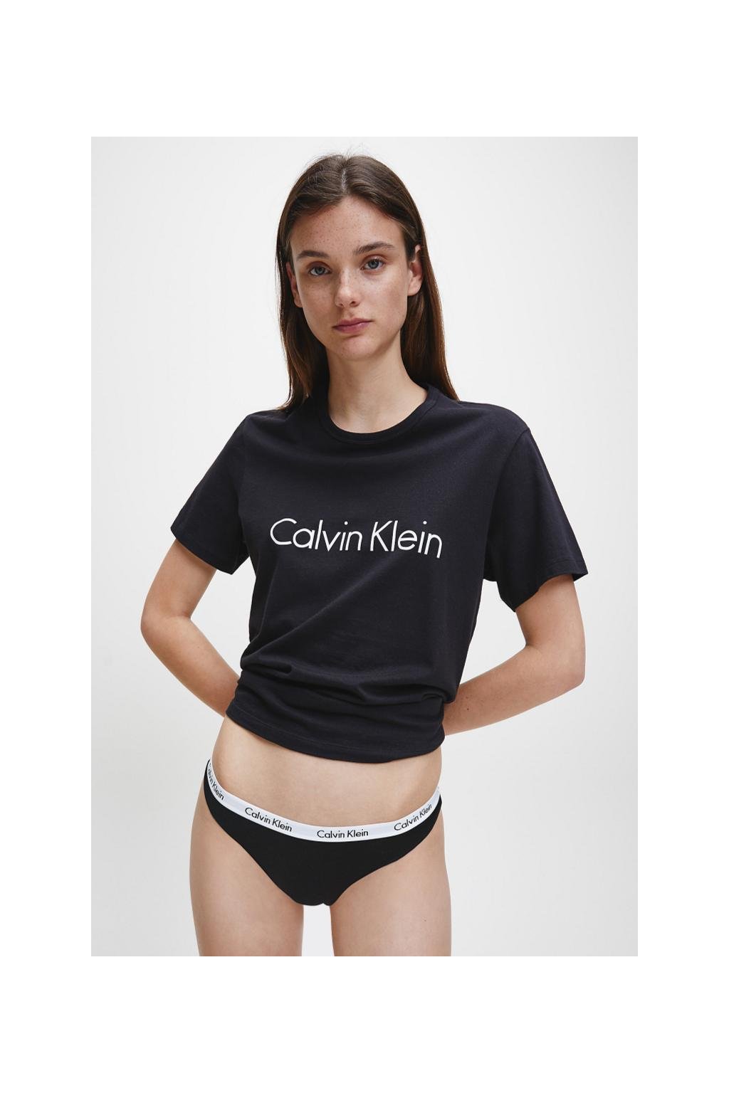 Calvin Klein Logo tričko dámské - černé