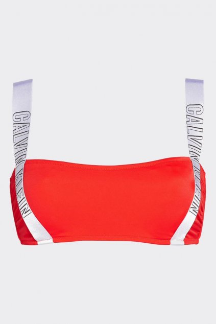 Calvin Klein intense power bandeau plavky vrchní díl - fiery