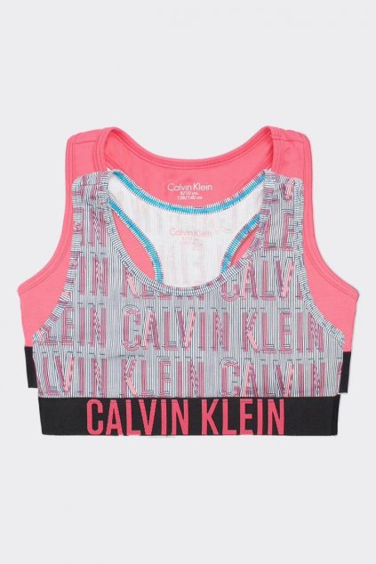 PRO DĚTI! Calvin Klein 2 balení Girls Braletky - logo, růžová