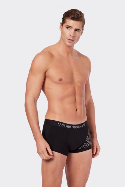 Emporio Armani boxerky z organické bavlny - černé