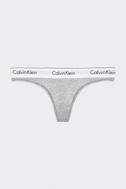 Calvin Klein Modern Cotton Tanga - šedá (Velikost XS)
