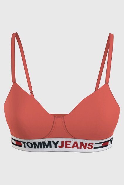 Tommy Jeans ID lehce vyztužená podprsenka - oranžová