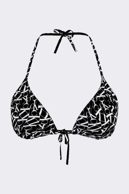 Calvin Klein vrchní díl plavek s monogramem - černá, bílá