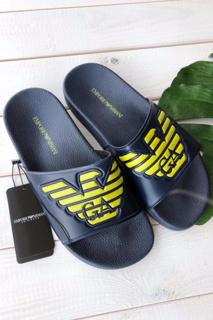 Emporio Armani pantofle - tmavě modré