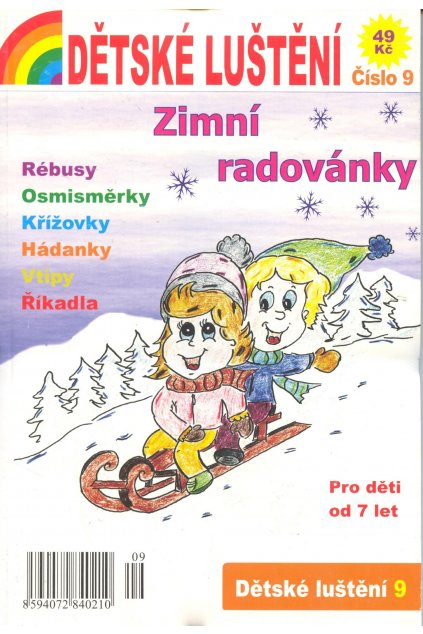 Zimní radovánky - dětské luštění č.9