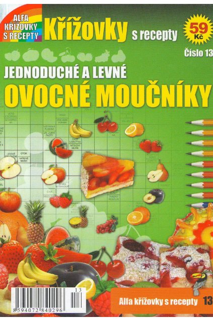 Jednoduché a levné ovocné moučníky - křížovky s recepty č.13