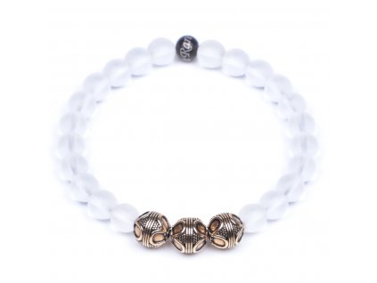 Luxusní dámský korálkový náramek křišťál Premium Clear Quartz AAAAAA Be Rare