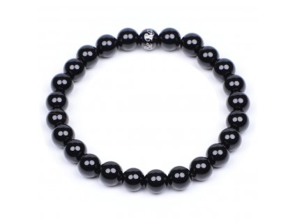 Luxusní pánský korálkový náramek Premium Black černý achát AAAAAA Be Rare