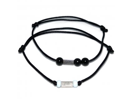 Minimalistický dámský a pánský náramek set párové náramky ideální dárek na Valentýna