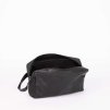 Kožená kozmetická taštička čierna