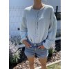 Mušelínová košeľa LOOSE - mint